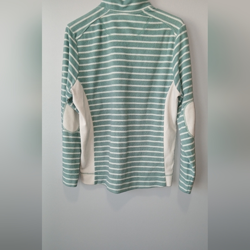 Craghoppers women's size 10 fleece half zip pullover green & cream athleisure - Picture 2 of 11